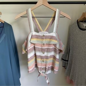 NWT‎ Madewell T&T Ruffle Tie Front Tank